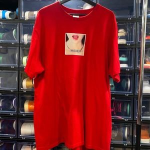 SUPREME • NECKLACE TEE • RED • XL • SS18 2018 • LOGO CHOKER